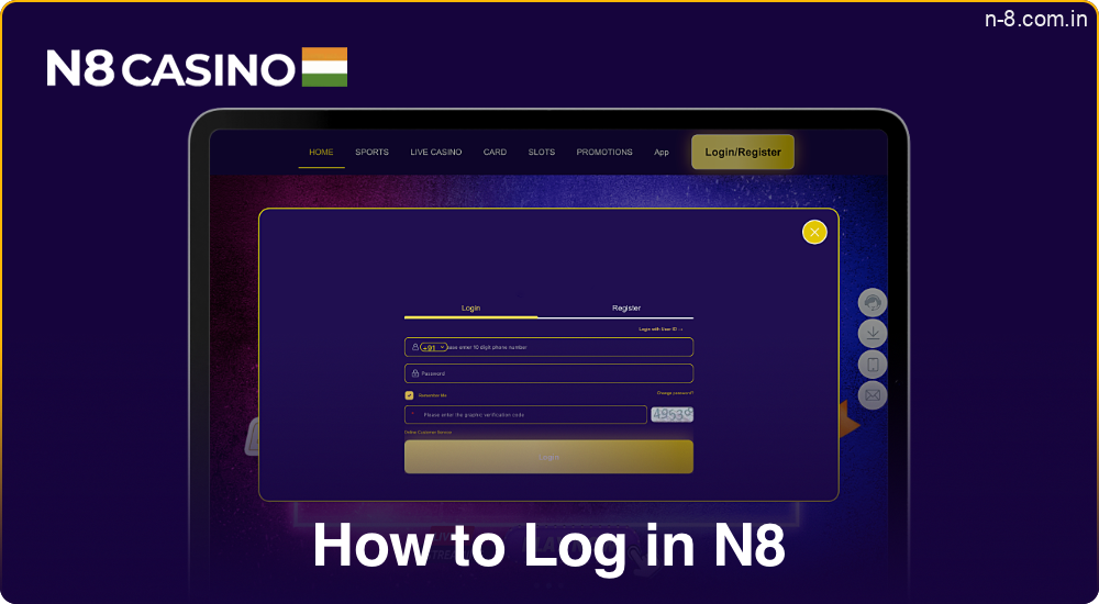 Guide to logging into your N8 Casino account
